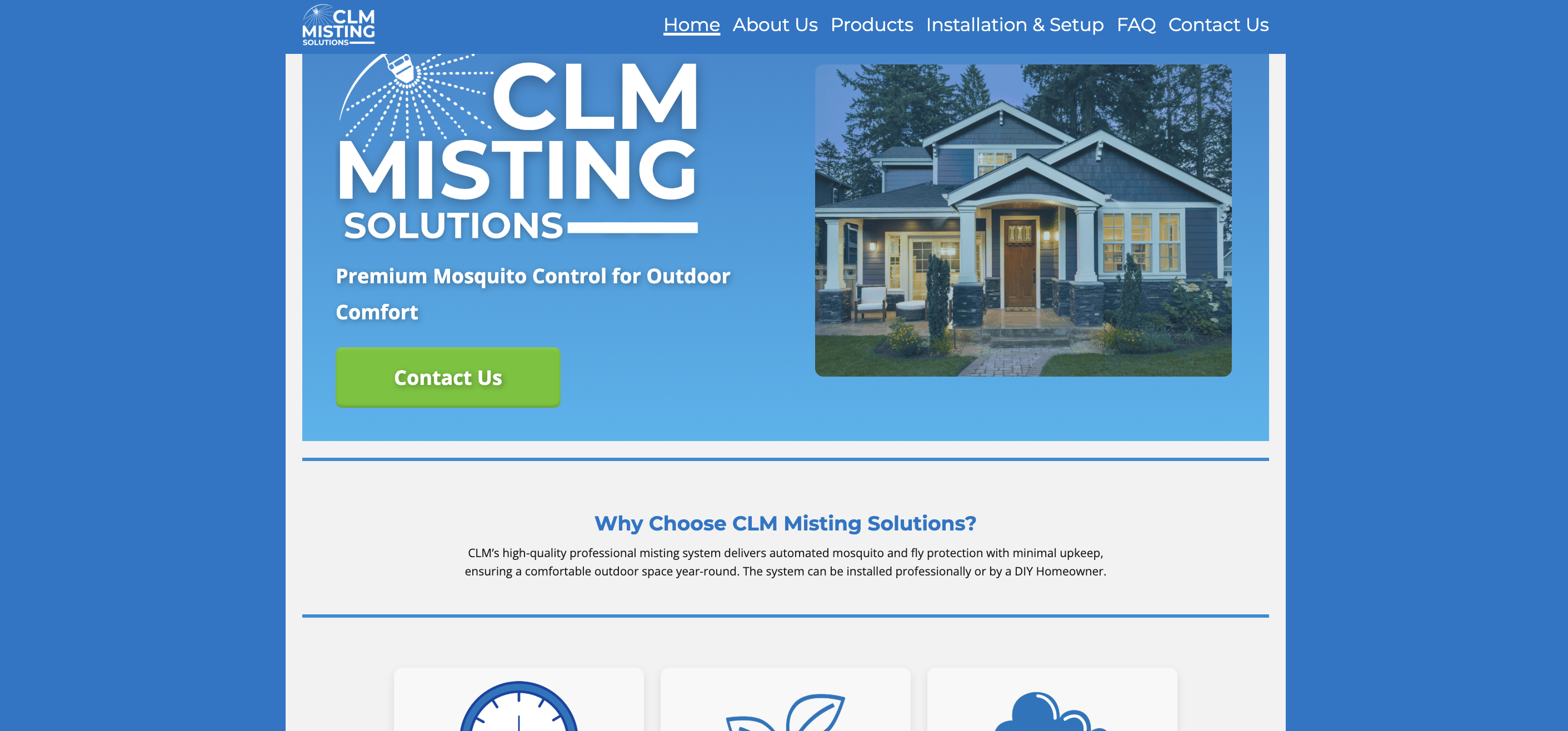 CLM Misting Solutions website